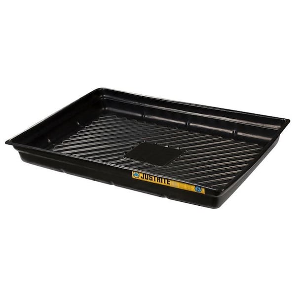 Justrite 47"W x 33"D x 5.5"H, 29 Gallon Spill Capacity, Spill Tray for Indoor/Outdoor Use, Black 28719 - main